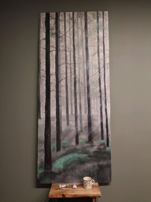 КАРТИНА "ВЕСЕННИЙ ЛЕС" 75*180Н