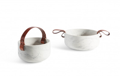 BE Marble basket vases
