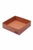 ПОДНОС ДЛЯ КЛЮЧЕЙ - СРЕДНИЙ 30X30X8 (КОЖА VERMONT LUX 540 COWHIDE ЦВЕТ РЫЖЕВАТО-КОРИЧНЕВЫЙ)